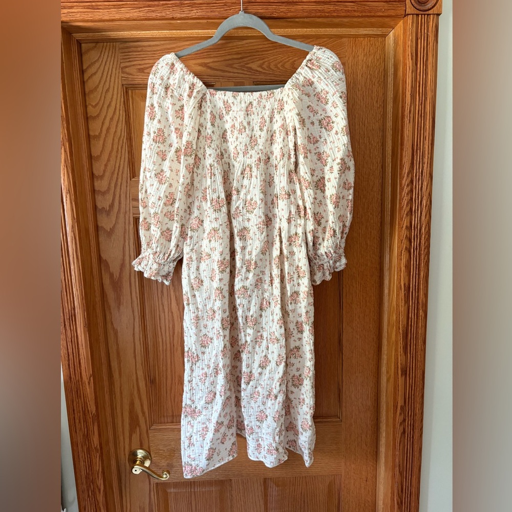 Smocked Midi Dress